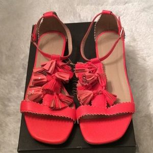 J.Crew Multicolored tassel sandals